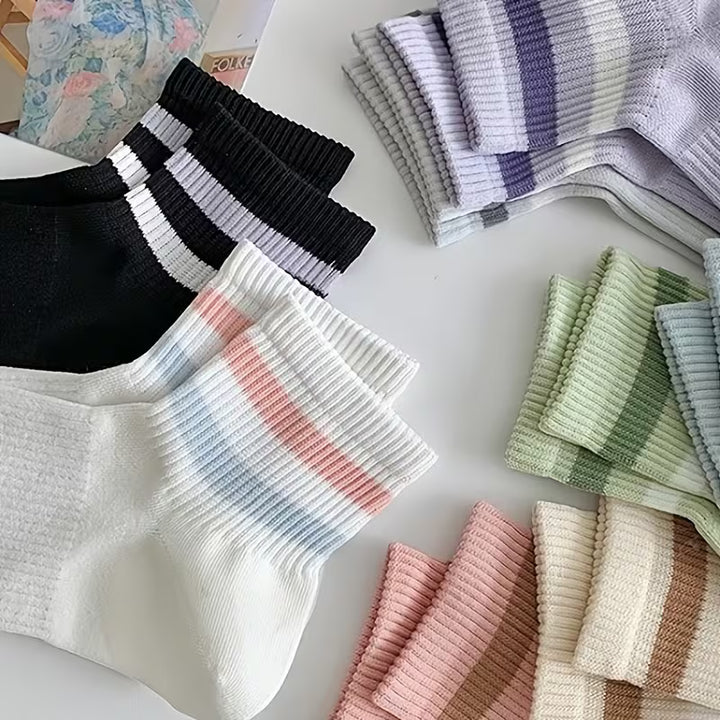 Pastel Striped Ankle Socks Edition