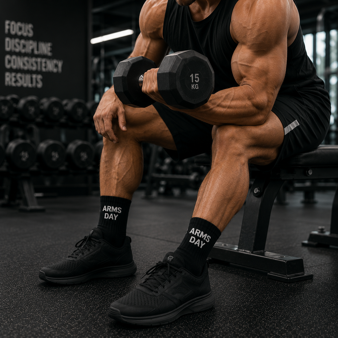 Gym Workout Day Ankle Socks ( Black )