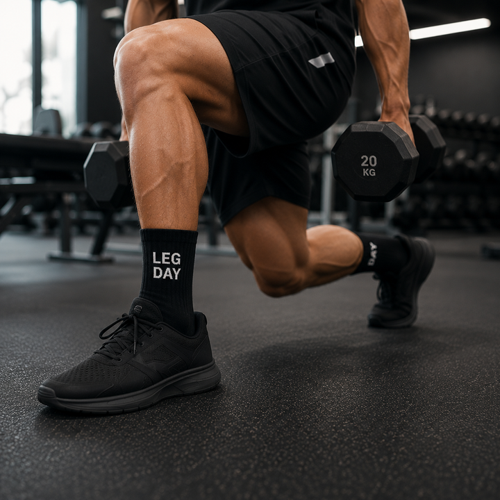 Gym Workout Day Ankle Socks ( Black )
