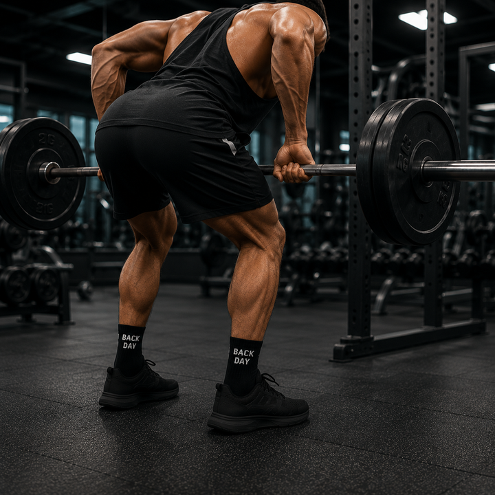 Gym Workout Day Ankle Socks ( Black )