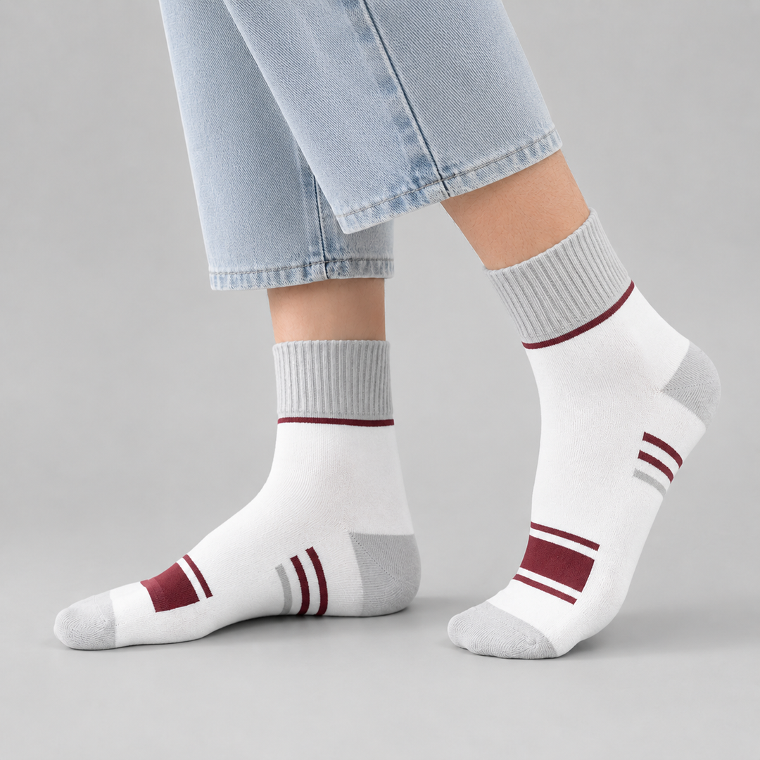 Strip Unisex Edition Socks - WHITE/BROWN