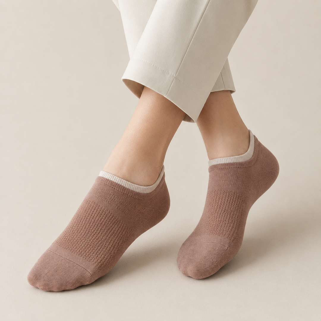 Premium Double Elastic Socks - DUSTY MAUVE
