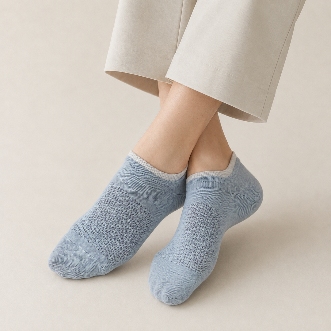 Premium Double Elastic Socks - LIGHT GREY