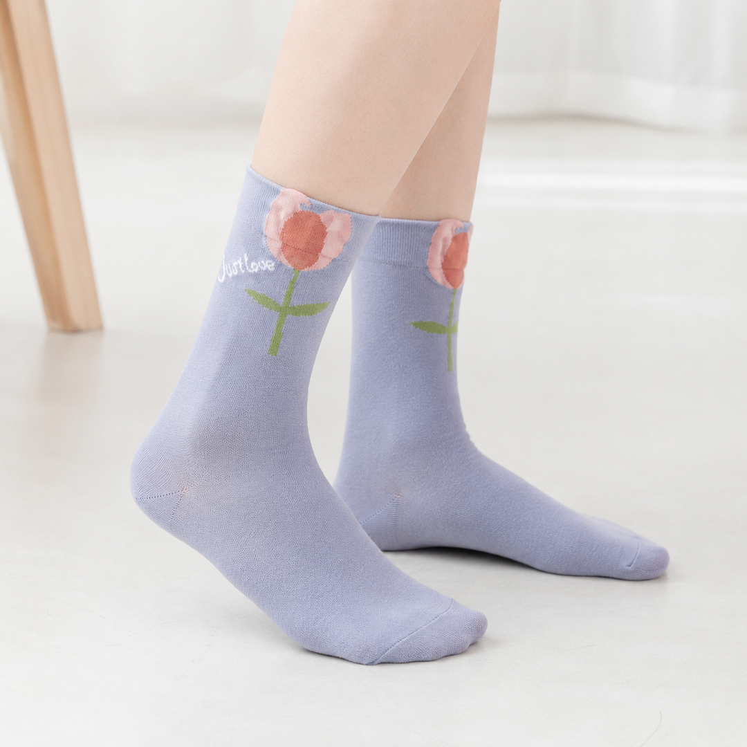 Cute Flower 2.0 Edition Women Socks - PURPLE