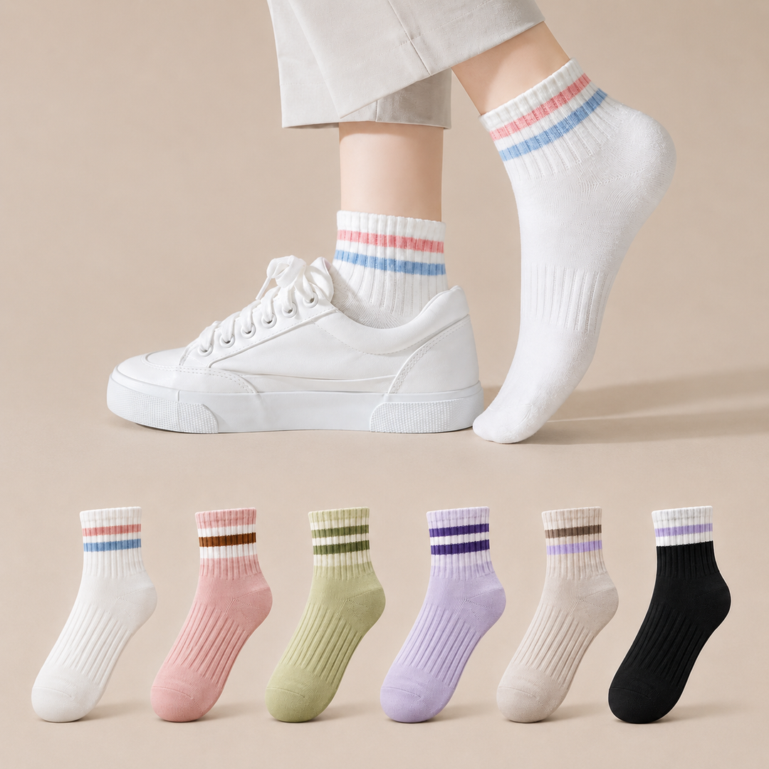 Pastel Striped Ankle Socks Edition