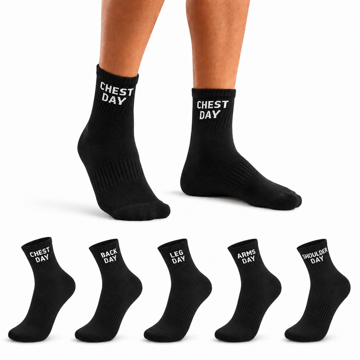 Gym Workout Day Ankle Socks ( Black )
