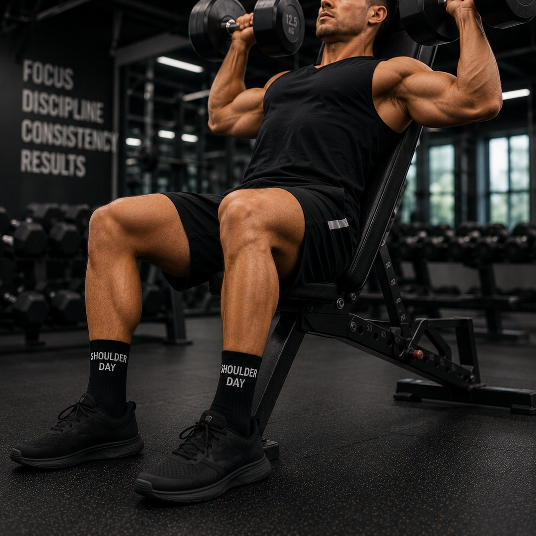 Gym Workout Day Ankle Socks ( Black )